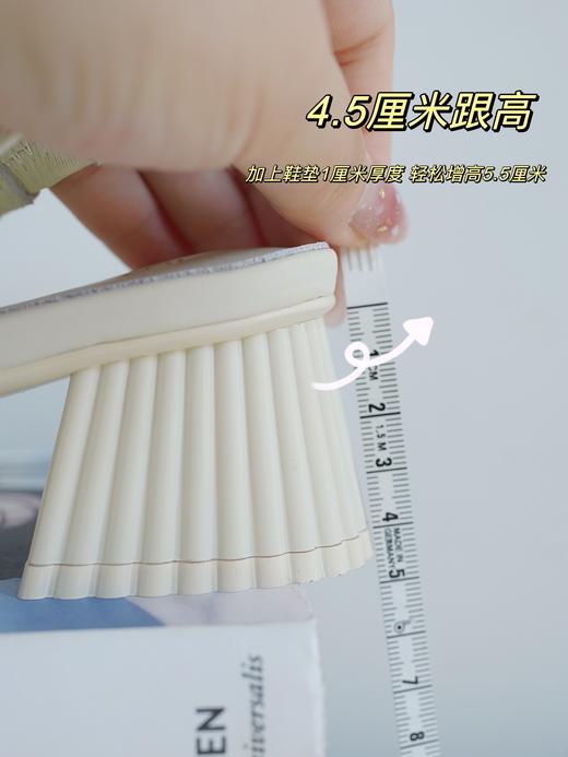 复古优雅方头贝壳跟凉鞋！花花团特别定制款！里外全羊皮！加厚脚掌垫脚柔软踩屎感 Q弹柔软 一脚蹬弹力带穿着方便！ 商品图9