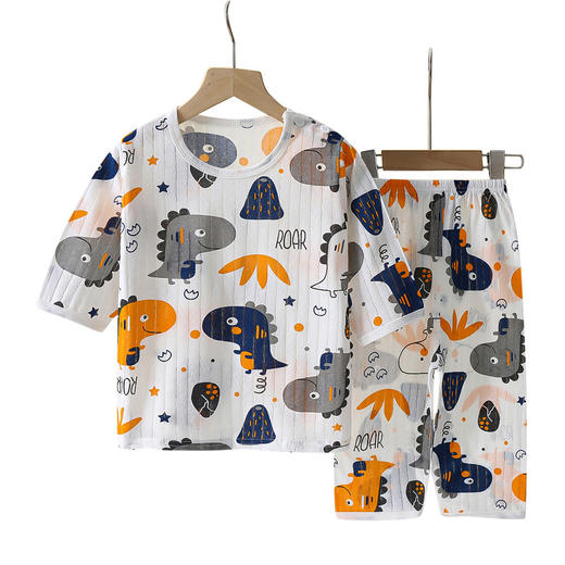 【清仓捡漏49.9两套】儿童纯棉家居服套装夏季长袖睡衣薄款空调服男女童装sh 商品图4