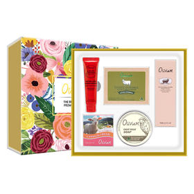 澳莉维亚神秘花园花朵5件套 礼盒 【护手霜/羊奶皂/木瓜膏/面霜】