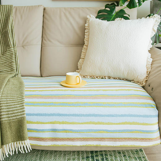 珊瑚条纹系列沙发巾四季通用防滑沙发垫 商品图1