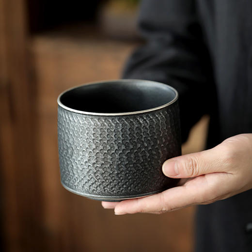 黑玄茶洗大号杯洗笔洗家用陶瓷水盂茶渣缸日式禅意茶道配件杯洗 商品图1