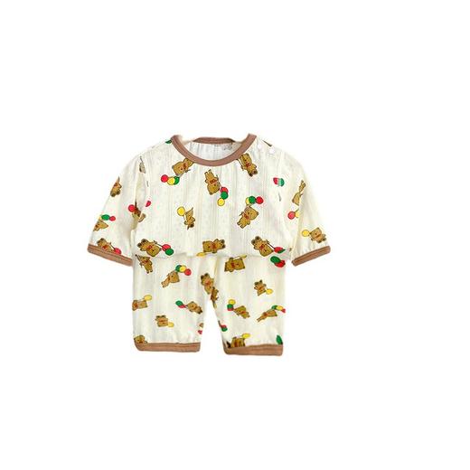 【捡漏价59.9两套】春夏韩系ins，儿童无骨七分袖套装，竹纤维空调服，家居服男女宝宝睡衣 商品图4