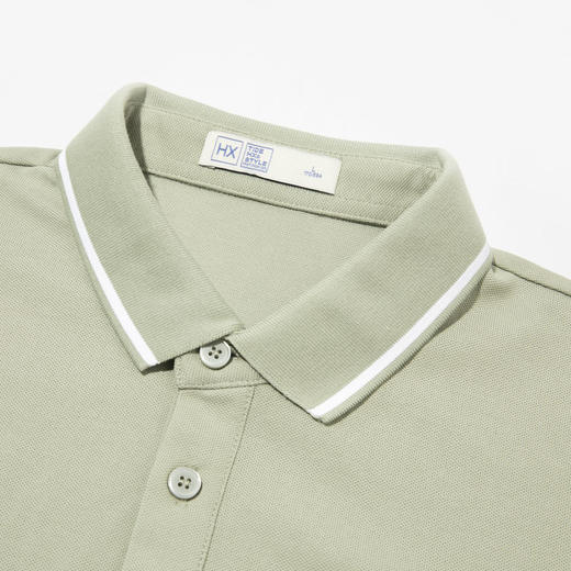 【断码清仓】HX 夏季翻领短袖T恤Y102320243101POLO杉 商品图3