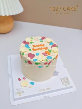 1027CAKE |  刮刀花蛋糕 简约 清新