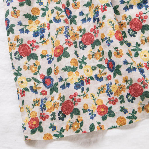 绽放155朵/碎花苎麻中长款半身裙 商品图3