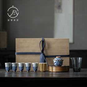 【日用百货】-宜室茶话  文人茶室整套茶具盖碗