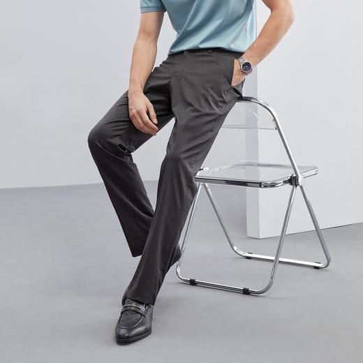 【含桑蚕丝/莫代尔】柒牌西裤男春夏新款职业舒适垂感直筒裤	124H71140 商品图3