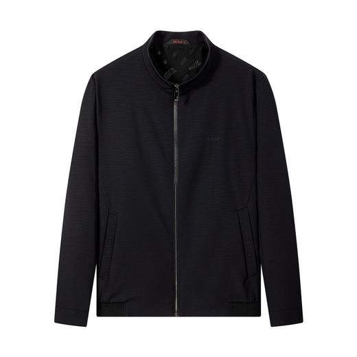 【特价】柒牌男装茄克衫秋冬不规则暗纹立领时尚商务休闲夹克拉链外套上衣	121K70480 商品图3