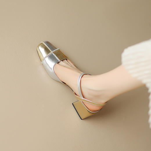 夏季新款，拼色里外全皮包头凉鞋HBP-5362 商品图5