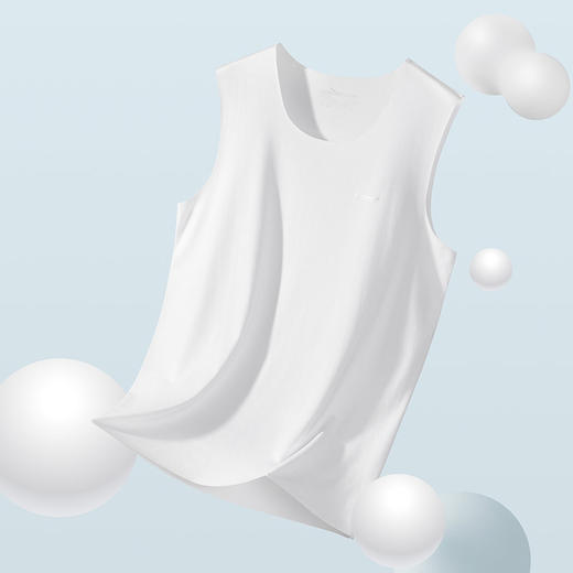 柒牌背心男莫代尔休闲家居服冰丝无痕春夏内穿无袖打底衫T恤背心	124F70080 商品图1