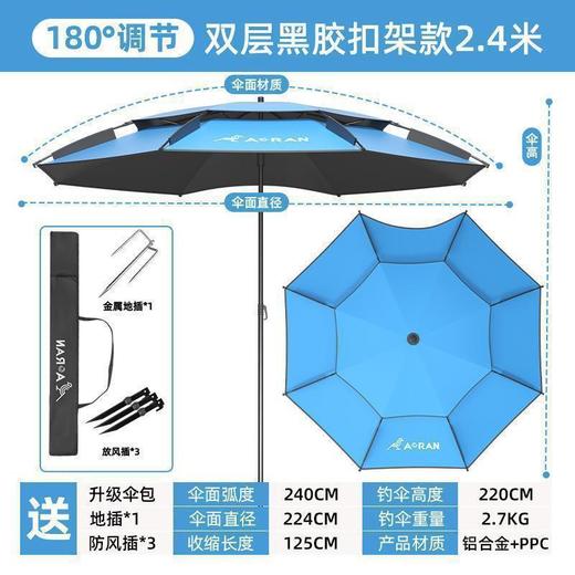 【户外运动】-新款钓鱼伞大钓伞万向拐杖钓伞 商品图8