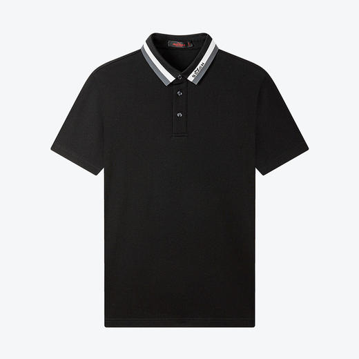 柒牌短袖男款polo衫夏季新款时尚青年休闲简约撞色翻领T恤衫	124T72070 商品图3