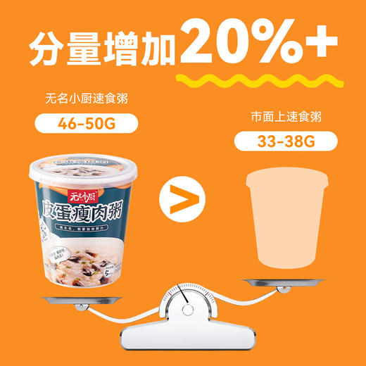 无名小厨速食粥FD冻干冲泡即食懒人早餐食品皮蛋瘦肉粥早餐粥 商品图2