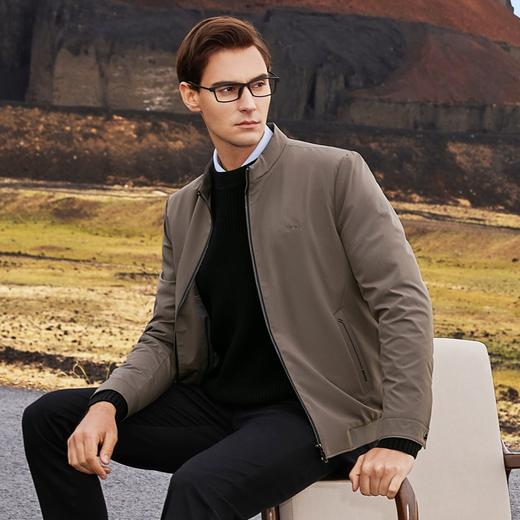 【特价】柒牌男装夹克秋冬季新款休闲时尚中年爸爸装立领男士外套	121K70490 商品图2