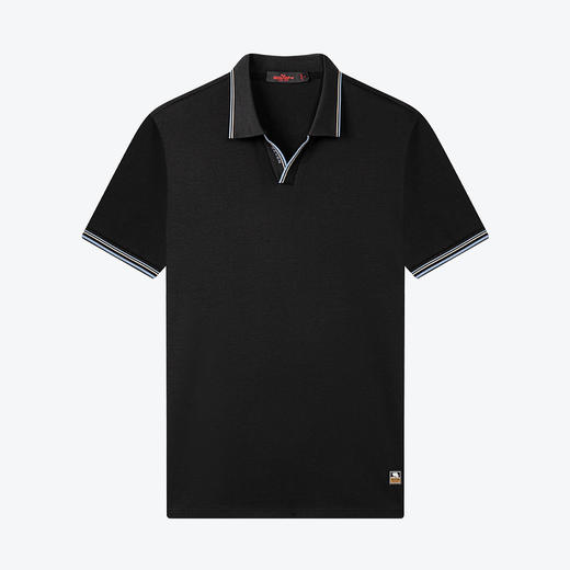 【水柔棉】柒牌短袖男士polo衫夏季新款运动休闲提花翻领T恤	124T70960 商品图3