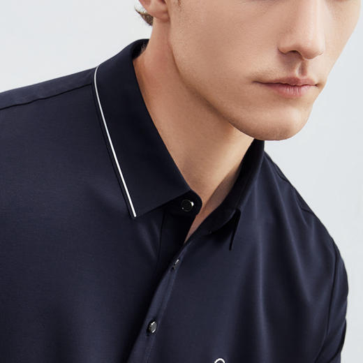 【弹力舒适】柒牌无缝工艺polo衫男短袖夏季新款商务休闲T恤	124T70520 商品图1