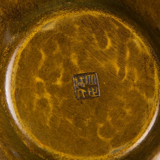 四世藏六造铜树叶形杯托成套（五客） 商品图3