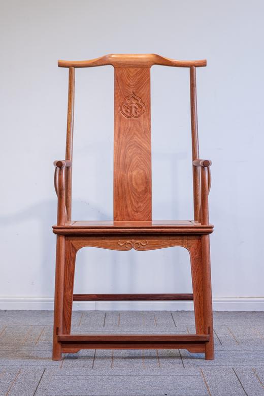 红桥红  家具严选  缅甸花梨（大果紫檀）【上博四出头 官帽椅】 商品图0