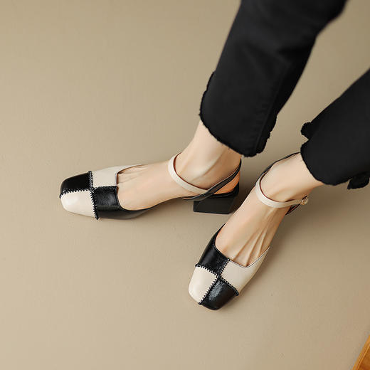 夏季新款，拼色里外全皮包头凉鞋HBP-5362 商品图10