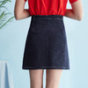 欧芮儿秋装女2019新款显瘦流苏字母刺绣牛仔半身裙女a字短裙子 商品缩略图1