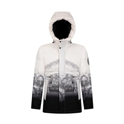 柒牌男士羽绒服冬季撞色雪山印花连帽加厚夹克羽绒男	123E70300 商品图3