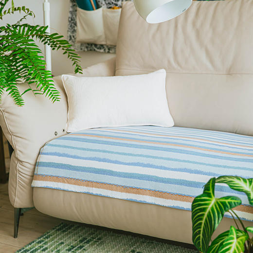 珊瑚条纹系列沙发巾四季通用防滑沙发垫 商品图3