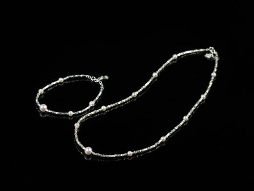 D428012 925银镶akoyo珍珠套装 设计新颖， 主珠尺寸：6.5mm，附珠尺寸：4.5mm akoyo珍珠项链特价：588/条 akoyo珍珠手链特价：688/条 套装特价：1188/套 商品图6