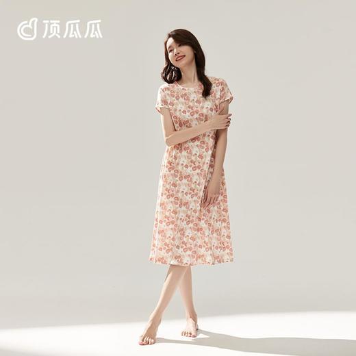 3部顶瓜瓜  循梦印花女士圆领睡裙AP23238 商品图2