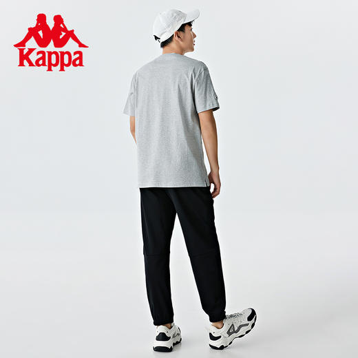 Kappa卡帕复古运动短袖2023新款男简约运动半袖纯棉休闲圆领T恤夏 商品图3