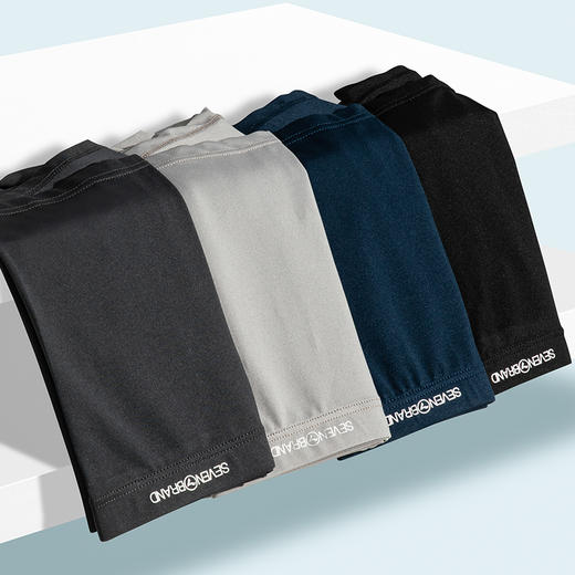 【礼盒3条装】柒牌男士内裤四角短裤抗菌消臭牛奶丝内裤吸湿排汗中腰平角短裤衩	124F70890 商品图3