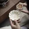 【日用百货】-宜室茶话  草木灰浮雕梅兰竹菊花瓣杯垫茶杯托 商品缩略图1