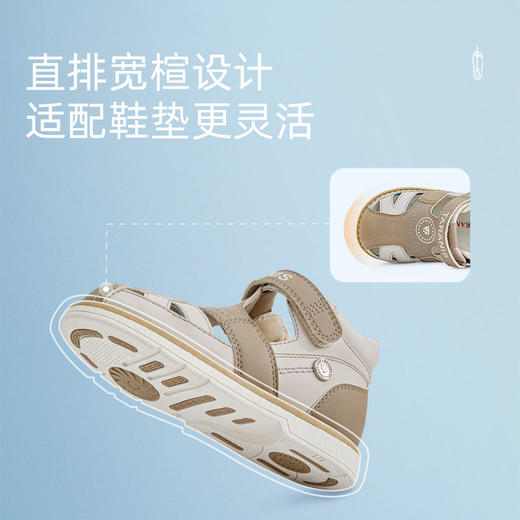 泰兰尼斯儿童凉鞋男女童内八字专用正姿足外翻矫形足弓支撑机能鞋 T18X3B3498 商品图4