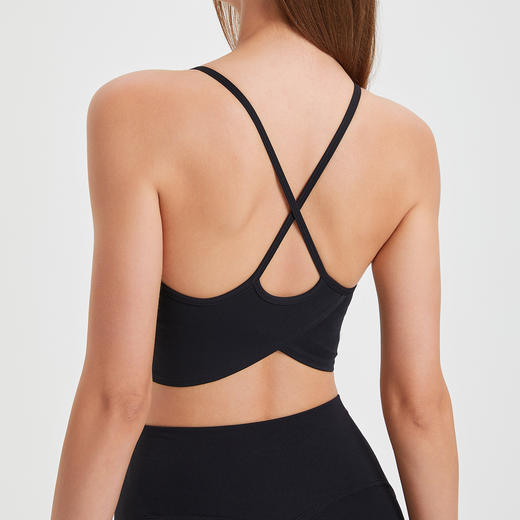 细肩带交叉美背瑜伽服背心女固定杯运动内衣速干跑步健身文胸FX 000 F2254 商品图0