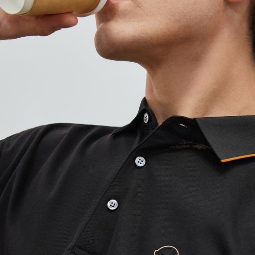 【亚麻】柒牌短袖t恤男polo衫夏季薄款时尚休闲满身提花翻领上衣	124T70290 商品图1