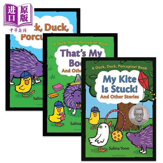 Salina Yoon 农场三小只3册套装 幽默漫画儿童故事绘本 My Kite Is Stuck Thats My Book 英文原版 进口图书 商品图0