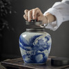 【日用百货】-宜室茶话  复古陶瓷茶叶罐双层锡盖密封罐 商品缩略图2