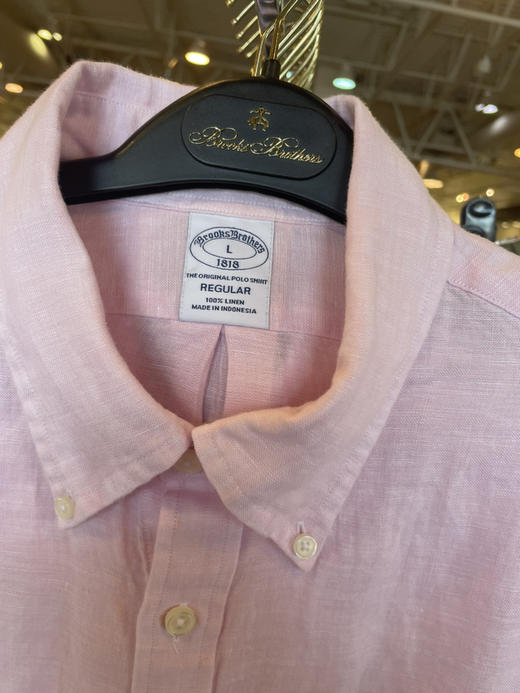 独立日折扣走起！只要￥588直邮到手！Brooks Brothers 布克兄弟男士亚麻短袖衬衫 商品图3
