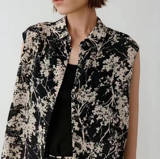 【à perles】京都印染气质双绉树叶印花背心半裙套装【现货】 商品图5