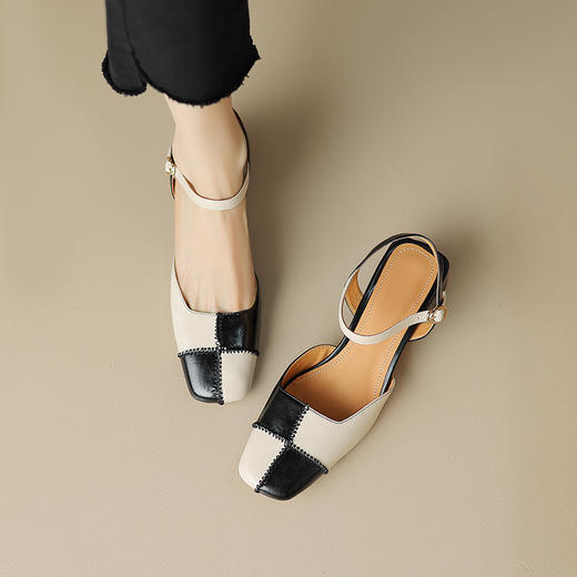 夏季新款，拼色里外全皮包头凉鞋HBP-5362 商品图6
