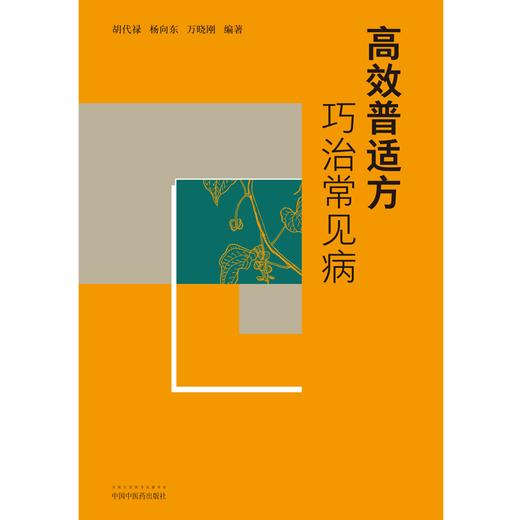 高效普适方巧治常见病 胡代禄 杨向东 万晓刚 编著 中国中医药出版社 中医临床 书籍 商品图1