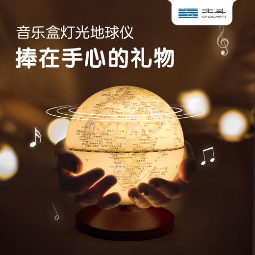 14cm八音盒仿古/浅蓝色地球仪 商品图0