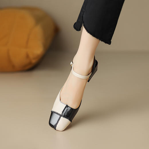 夏季新款，拼色里外全皮包头凉鞋HBP-5362 商品图7