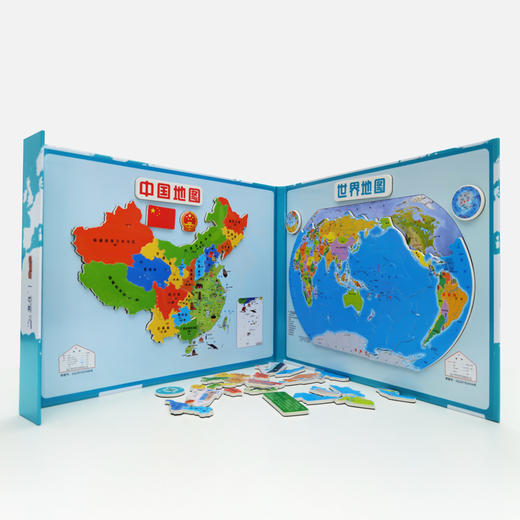 磁力中国世界二合一地图（书盒版）（赠中国地图和世界地图绘本） 商品图3