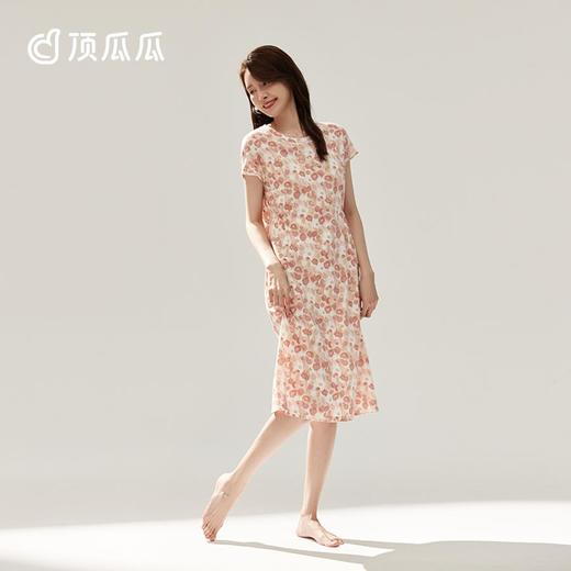 3部顶瓜瓜  循梦印花女士圆领睡裙AP23238 商品图3