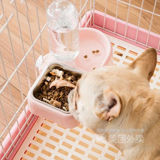 狗狗挂式喂食碗猫咪自动喂水悬挂笼子食盆/1套 商品图1