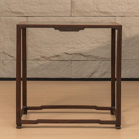 清 红木镶云石云纹四面平香几