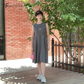 SAINT L’UCK/圣媛女装新款中长款圆领连衣裙SA120L52