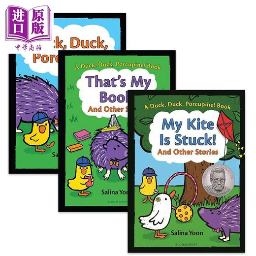 Salina Yoon 农场三小只3册套装 幽默漫画儿童故事绘本 My Kite Is Stuck Thats My Book 英文原版 进口图书 商品图1