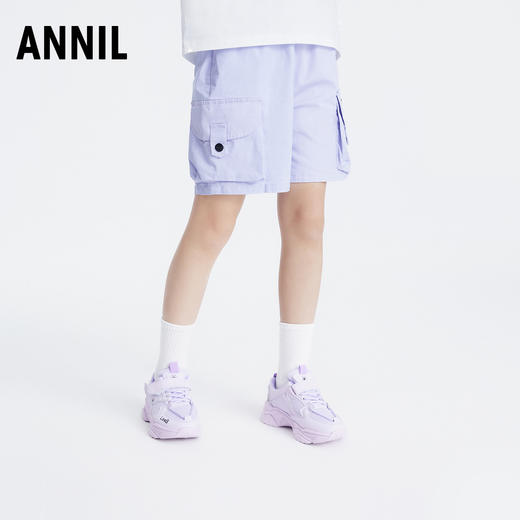 女童裤子夏季新款时尚女孩洋气百搭工装五分休闲裤安奈儿童装EG326107 商品图1