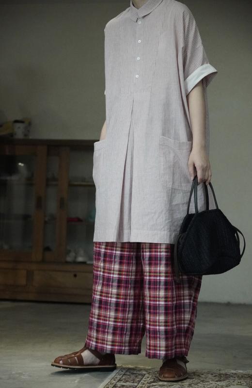 Khadi & co条纹长衬衣裙 商品图1